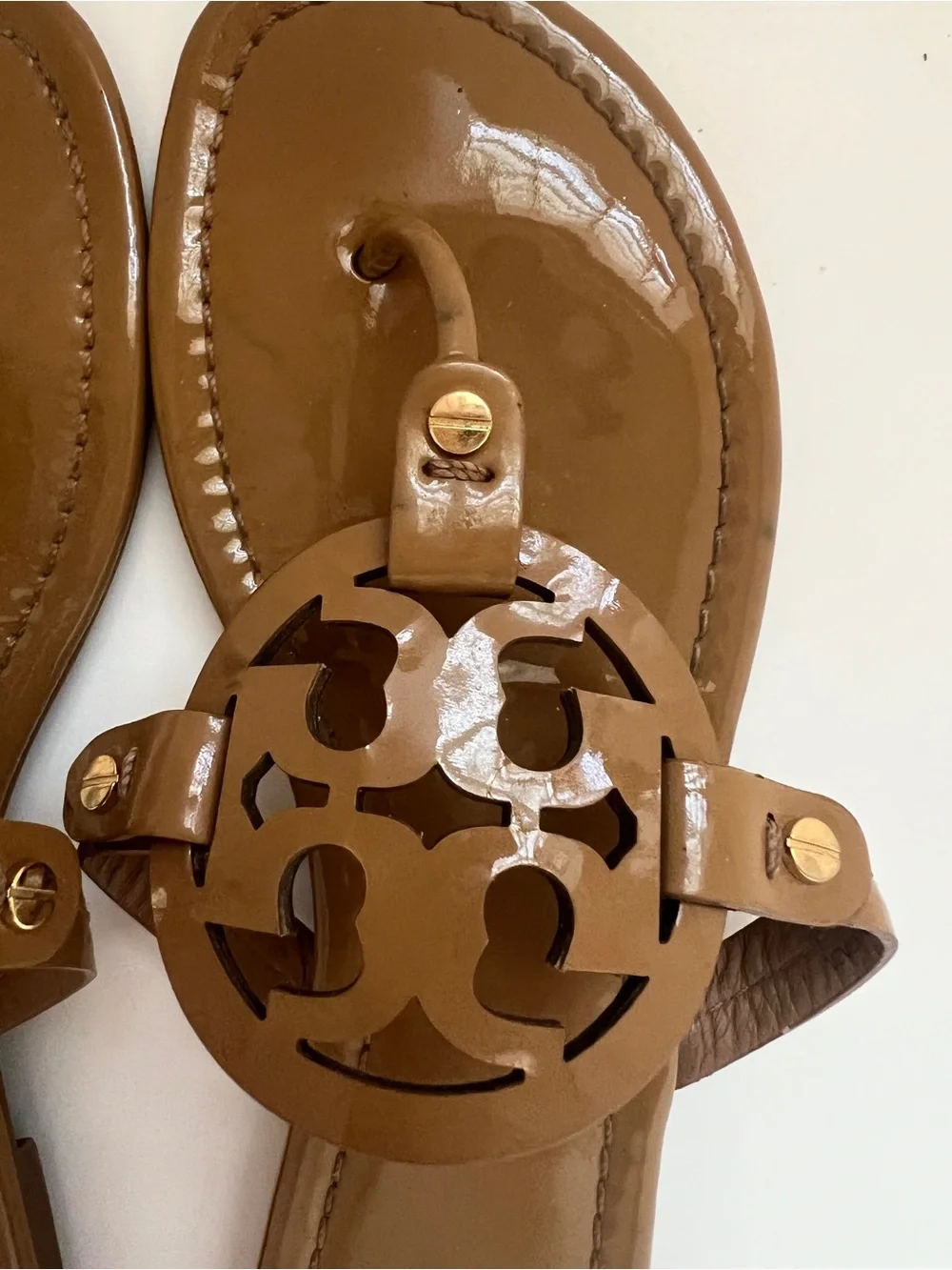 Tory Burch Patent Leather Miller Sandals